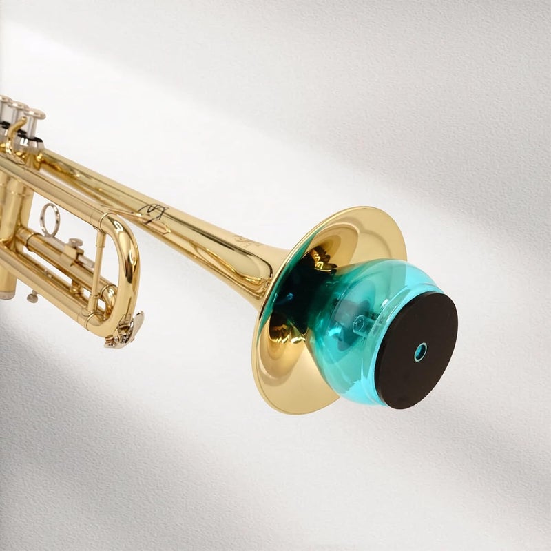 Danz Trumpet Practice Mute - Lightweight Trumpet Accessory - 80% Volume Reduction - Blue - Fits All Trumpets - Image 2